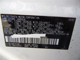 2008 TOYOTA RAV4 BASE WHITE 2.4 AT 2WD Z20903